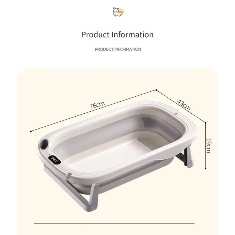 Foldable Baby Bath Tub – Temperature Sensor Included - Image 6