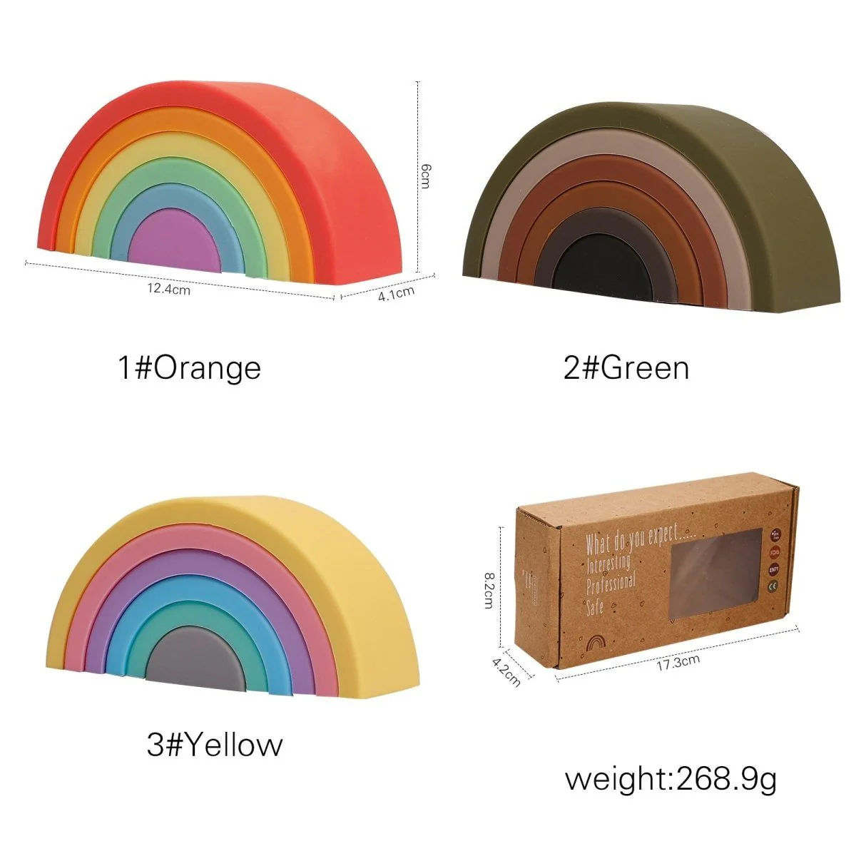Toy Educational Montessori Rainbow Building - Image 6