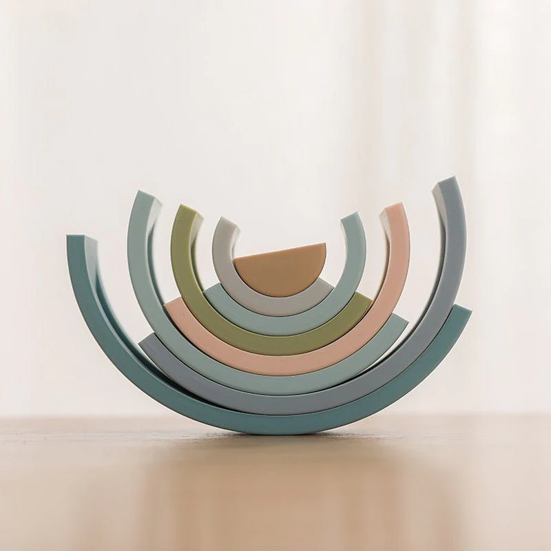 Toy Educational Montessori Rainbow Building - Image 8