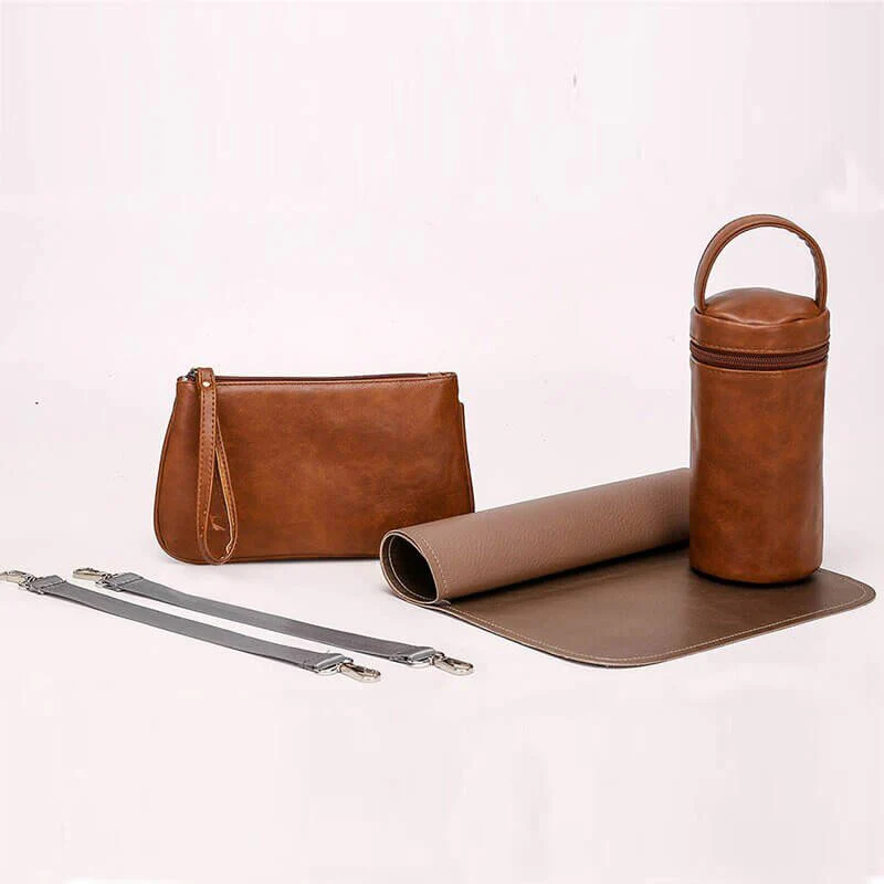Vegan Leather Diaper Bag Backpack - Image 3