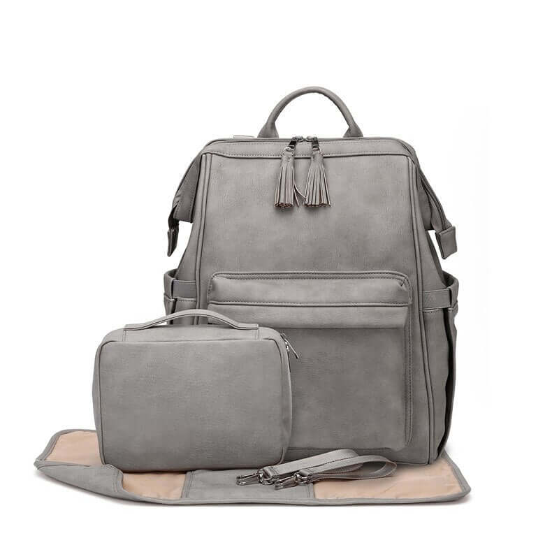 Vegan Leather Diaper Bag Backpack - Image 6