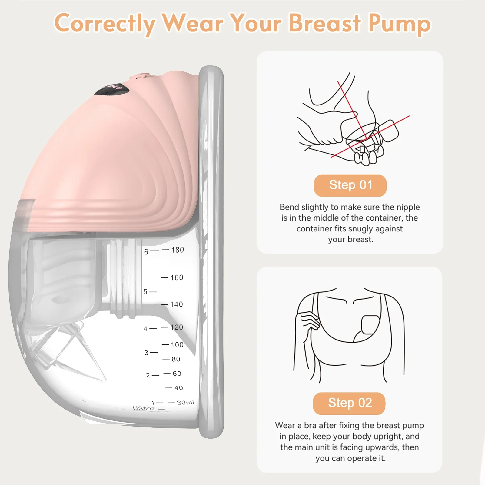 Wearable Breast Pump – Silent Electric Portable - Image 4